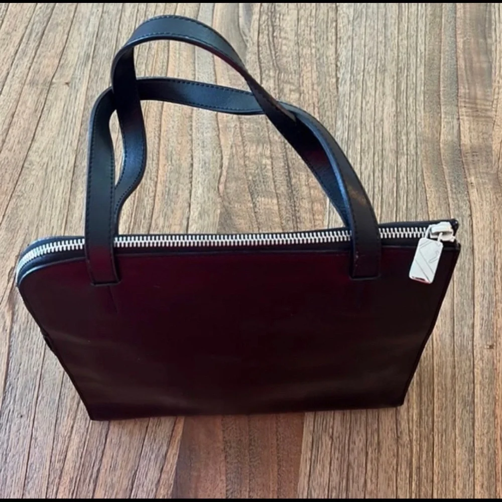 Furla Black Leather Top-Handle Tote